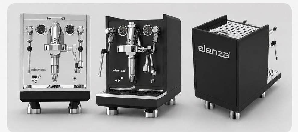Elenza Siena in Polished Stainless Steel and Matte Black