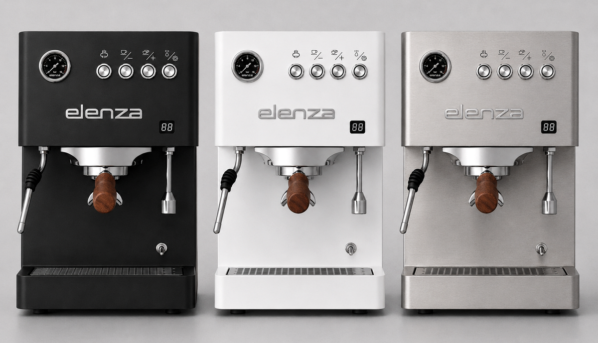 Elenza Nina V2 in Black, White and Brushed Stainless Steel